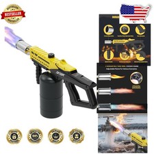 Durable Propane Cooking Torch, Nickel-Plated Nozzle, Copper Fuel Tube, Portable