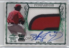 2020 Leaf Trinity Patch Auto Green 10/50 Hector Yan #PA-HY1 Patch Auto 1q2