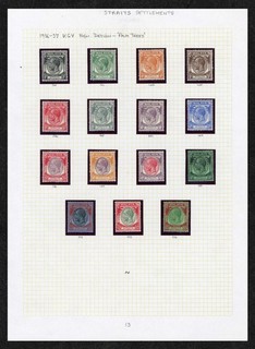 Malaya Straits Settlement Stamps 1936 37 KGV Palm Trees Set Sc #217 234 Mint VF
