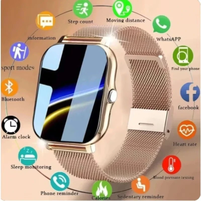 KESHUYOU 2025 Smart Watch 2.01 Inch HD Display Answer Make Call Message Preview