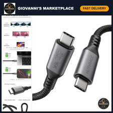 80Gbps Thunderbolt 5 Cable, USB C to C, 16K/8K Video, 240W Fast Charging, 5FT