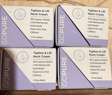 4 Pack GoPure Tighten Lift Neck Cream Firming Moisturizer 1.7oz Sealed Exp9/28