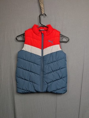 Puma Boy's Colorblock Puffer Vest Size XS Full Zip