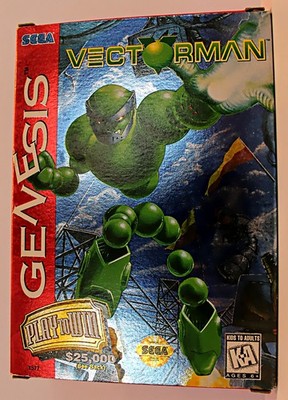 VECTORMAN Sega Genesis 1995 Complete In Box With Manual Tested And Working