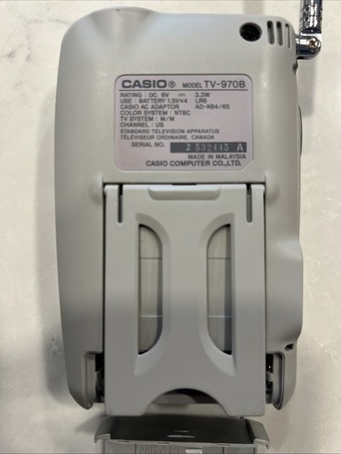 NUEVO Casio TV-970 LCD Bolsillo Portátil TV Televisión Transmisión Nuevo Embalaje Abierto - Imagen 17 de 17