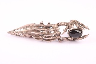 Vintage 925 Sterling Silver Articulated Claw Ring Gothic Armor Full Finger