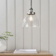 Endon Lighting Hansen Ceiling Light Silver Clear Glass RRP £89