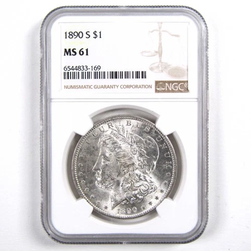 1890 S Morgan Dollar MS 61 NGC 90% Silver Uncirculated SKU:I3119