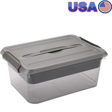 Durable Multi-Compartment Storage Box W/ Secure Lid Art Tools Supplies New