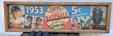 Vintage Style 1953 Baseball Card Advertising Trade Sign 9"x36" Mantle Robinson