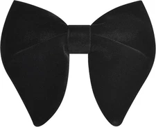Branduce Velvet Bow Ties for Men Oversize Pre-tie Bowtie Tuxedo Bowties Black 