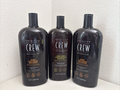 American Crew Daily Cleansing & Deep Moisturizing Shampoo - 3 Pack / 33.8 fl oz