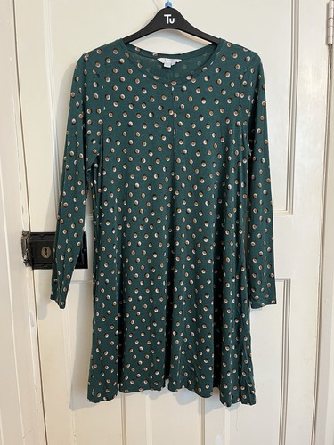 Boden Dress Green Stretchy Long Sleeve Pockets Size 16L - 第 1/4 張圖片