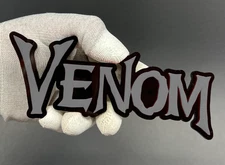 Venomous V2 Badges Emblem Premium GRAY , (2PC) BADGES, Fender Venom, Angry.