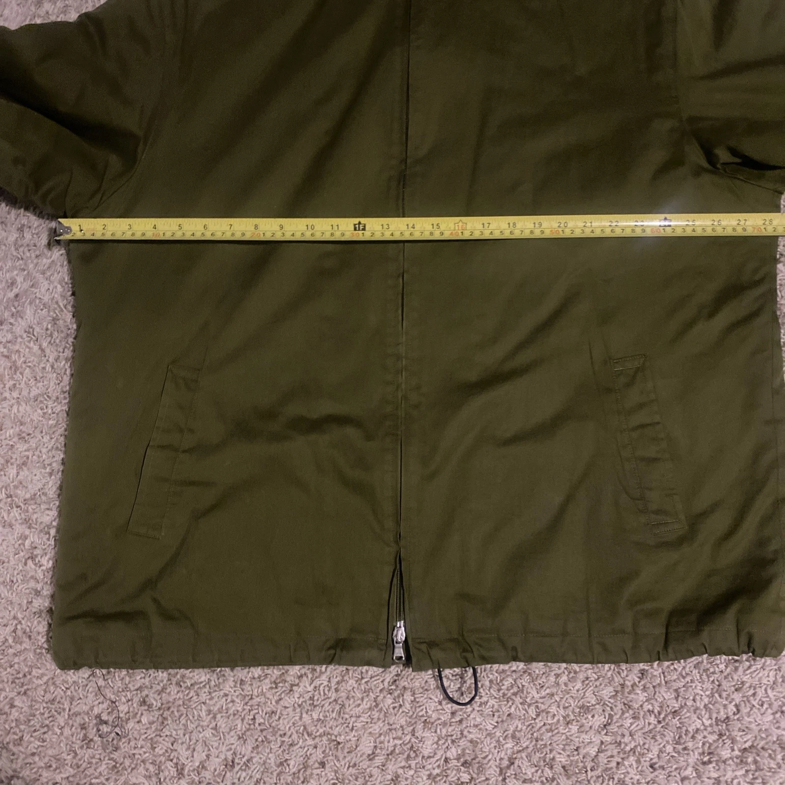 Burberry London Men's Jacket Very Beautiful Olive Green Hooded Coat Size XXL - product detail image 9