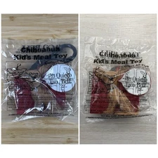 Lot of 2 Chihuahua Treasure Keeper w/ Clip 1999 Taco Bell Kids Meal Coin Holder