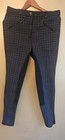 Horze Full Suede Seat Riding Pants Dark Blue Plaid Size Large New Without Tags — photo 3