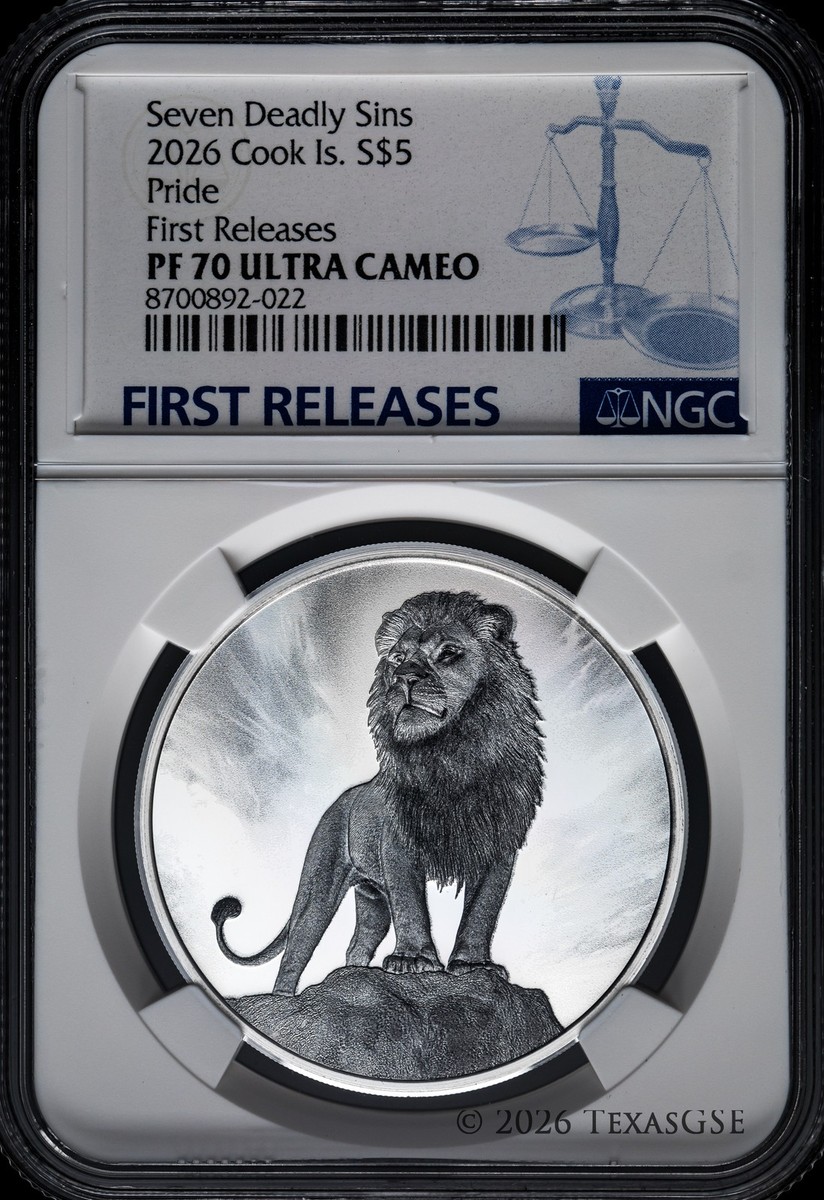 2026 Cook Islands $5 1oz Silver Seven Deadly Sins - Pride NGC PF70