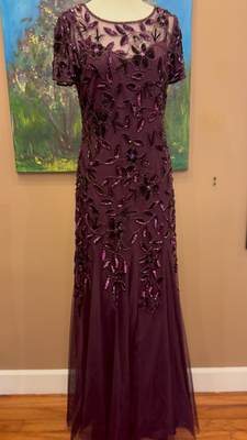 adrianna papell purple evening dress Adrianna Papell Platinum 40443