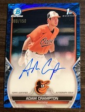 2023 Bowman Chrome Adam Crampton #CPA-CAN 1st Blue Lunar Refractor Auto /150