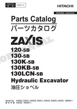 HITACHI ZX120-5B ZX130-5B ZX130K-5B Excavator Parts Catalog Manual