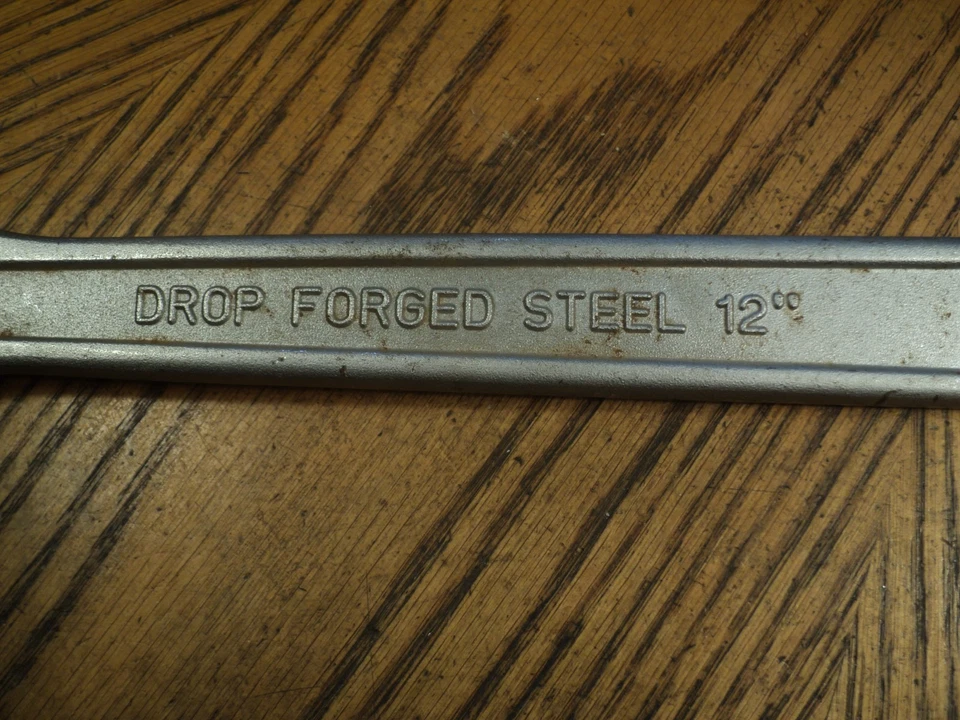Vintage Task Force Adjustable Wrench Tool w/Measured Jaw in English & Metric 12" - Image 3 of 4