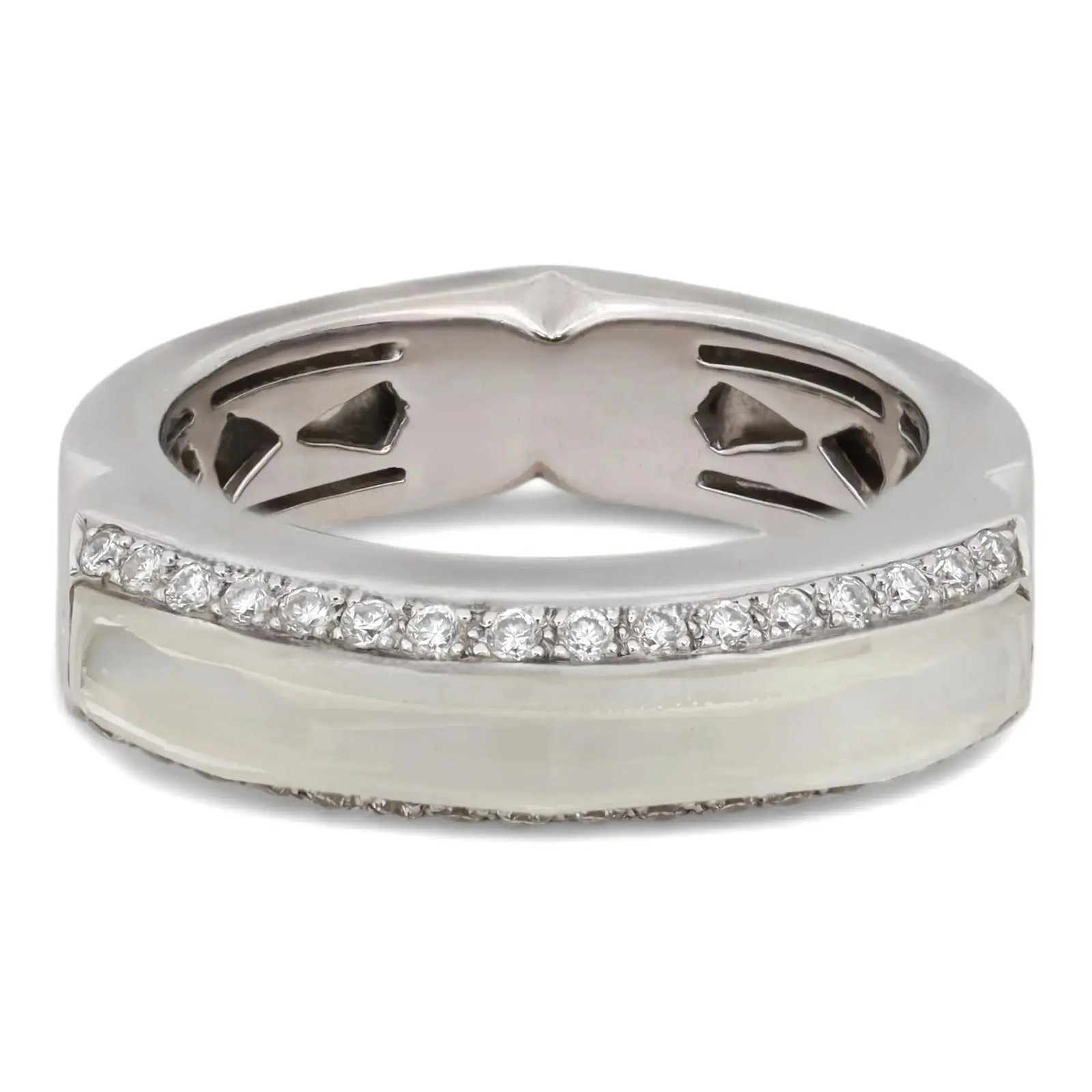 Stephen Webster Crystal Haze Diamond Band Ring 18K White Gold Size 7.25