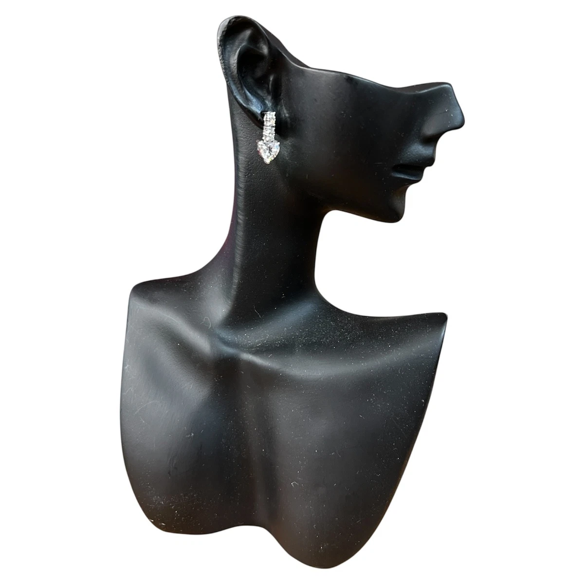 Orecchini a perno a forma di cuore in argento Sterling 925