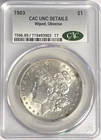 1903 MORGAN "CAC UNC-DETAIL, OBV  WIPED? WHAT?" - TOUGH GRADING, CAC NICE! 😍 ✅