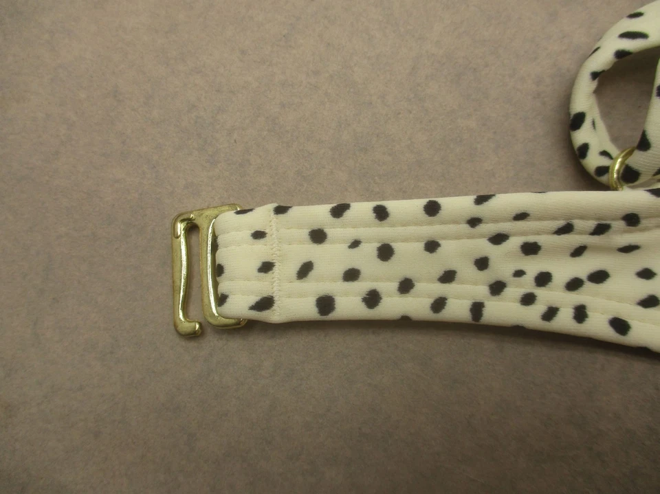 Top de bikini XHILARATION talla L forrado a lunares inalámbrico cierre trasero 10G Foto 4 de 4