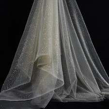 60" x 8 Yards Glitter Tulle Fabric Rolls for Bridal Veil Tutu Skirts Tulle Bo...