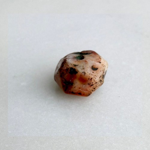 Antica perla neolitica agata corniola africana rara pietra neolitica sahariana 14 mm - Foto 4 di 10