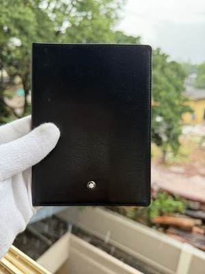 Montblanc Meisterstuck Passport Holder Black Leather Made In Germany 