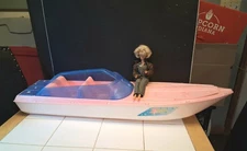 Rare Tim Mee Toys Convertible Toy Doll Boat 31” & Air Force 90s Barbie Set USA