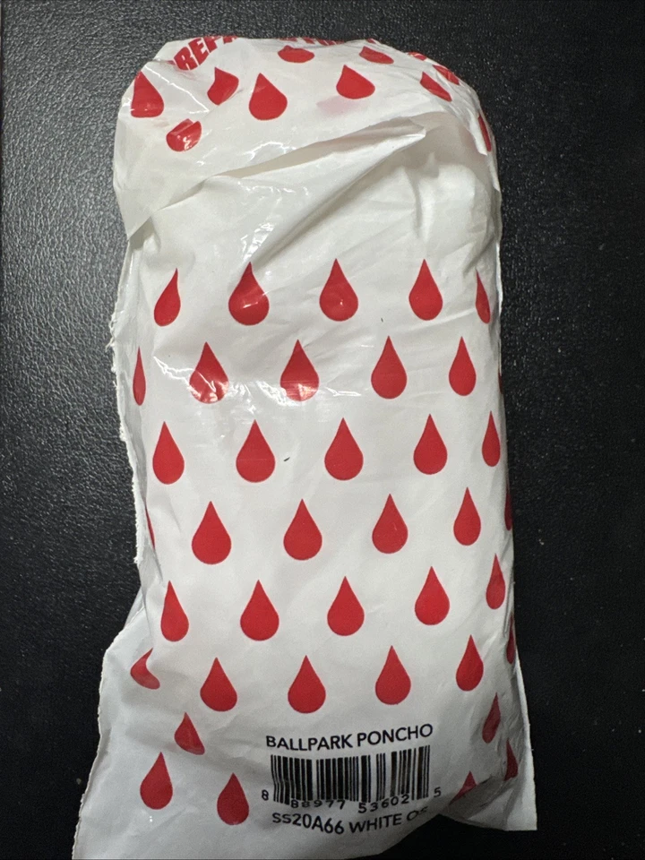 Poncho de lluvia Supreme Ballpark adulto logotipo de caja SS20 - nuevo y sellado Foto 2 de 2