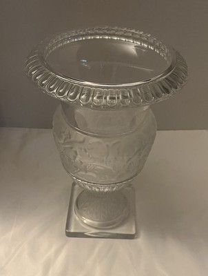 Vintage ArtDeco 1930 Athena Urn Lalique Versailles Style Crystal Vase H Hoffman