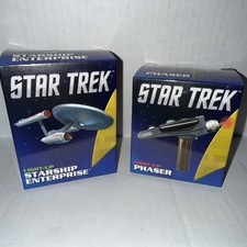 Star Trek Light-Up Phaser And Light-Up Starship Enterprise Both NEW Free Ship