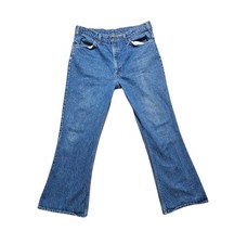 Vintage 1980 Levis 646-0217 Orange Tab Flared Jeans Talon 42 Zipper 36x29.5