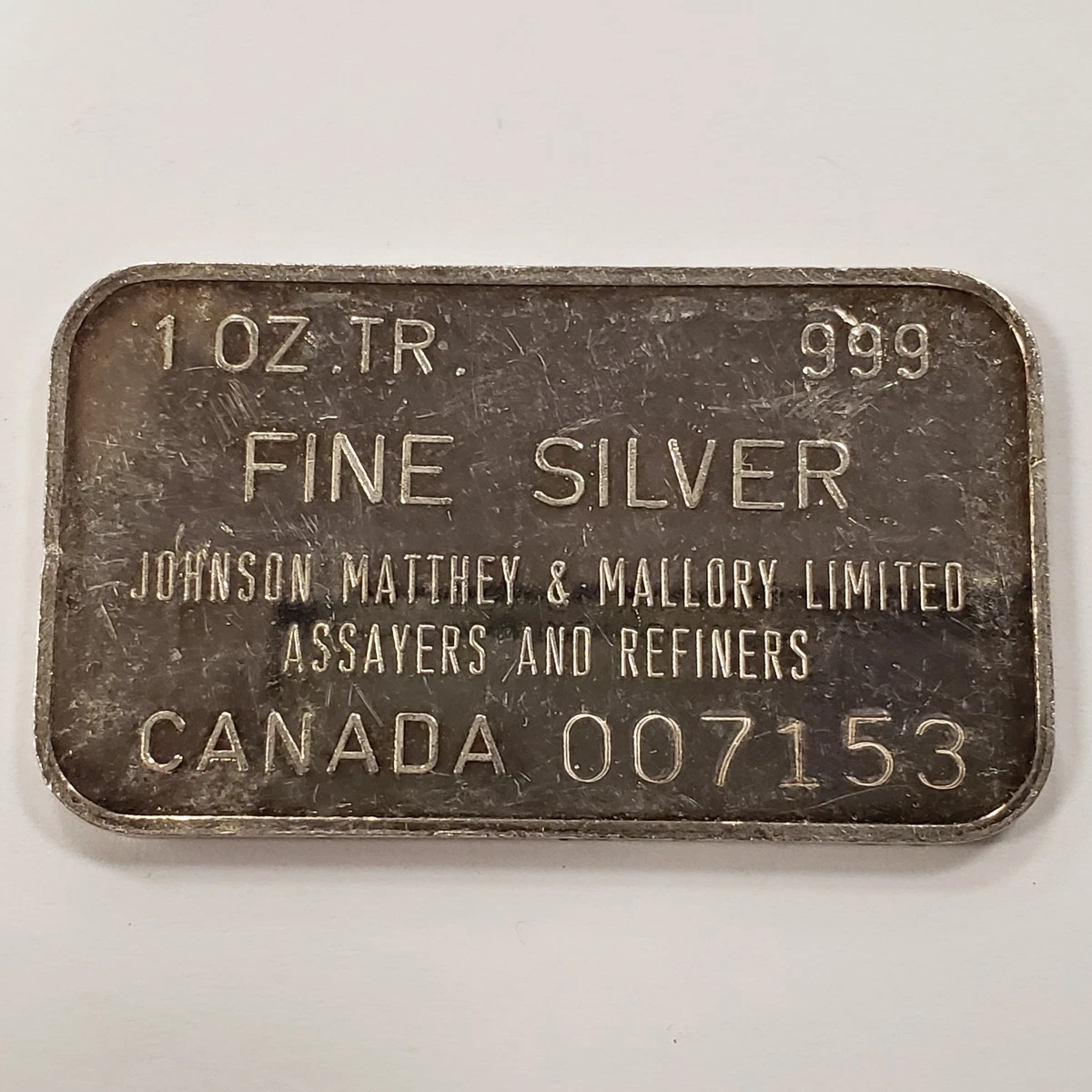 Johnson Matthey 0.999 Silver Bullion Bars & Rounds 1 oz Precious