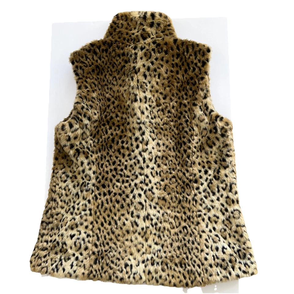 Kristen Blake Women's Faux Fur Vest Size Small Leopard  Print - Image 2 of 4