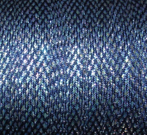 3 metres Navy Blue Metallic Opalescent Braid 6mm - vintage rayon ribbon tape - Picture 2 of 2