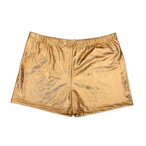gold shiny shorts