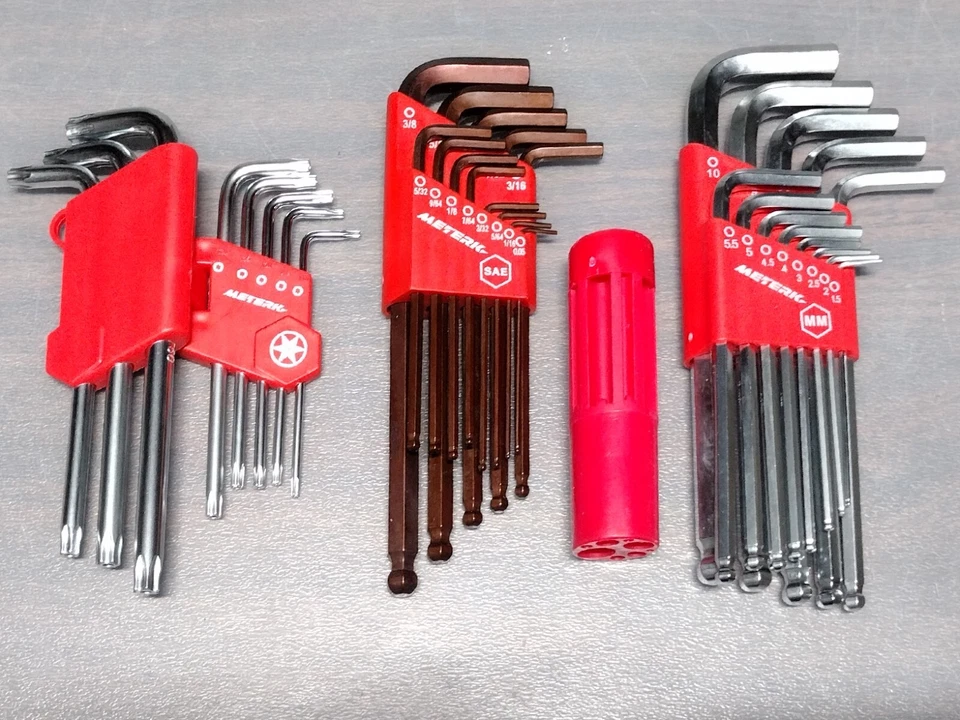 Meterk 35PCS/Set Allen Wrench Long Arm Hex Key Set T-Handle for SAE Metric E108 - Image 2 of 4