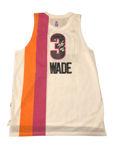 Dwyane Wade Signed Adidas Hardwood Classics ABA Floridians Jersey Beckett COA - Picture 2 of 8