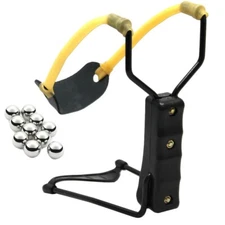 High Velocity Folding Powerful Slingshot Wrist Support with 10PCS Metal BB Ammo