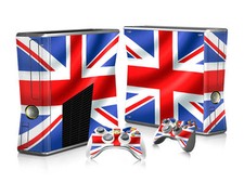 Xbox 360 Slim Skin Design Foils Sticker Screen Protector Set - Union Jack 2