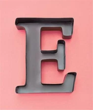 "E" LETTER-SHAPED INITIAL METAL MONOGRAM WINE CORK HOLDER WALL ART
