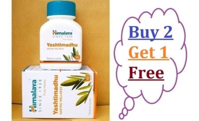   Himalaya Yashtimadhu   1 Box (60 Tablets) | Buy 2 Get 1 Free | Expiry 03-2026