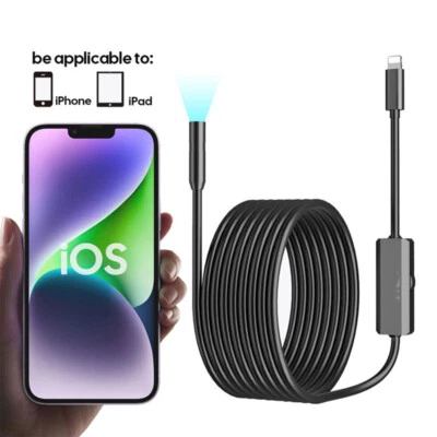 Waterproof Endoscope Snake Cam Inspection Camera for iPhone 14/13/12/11/X/XS iOS