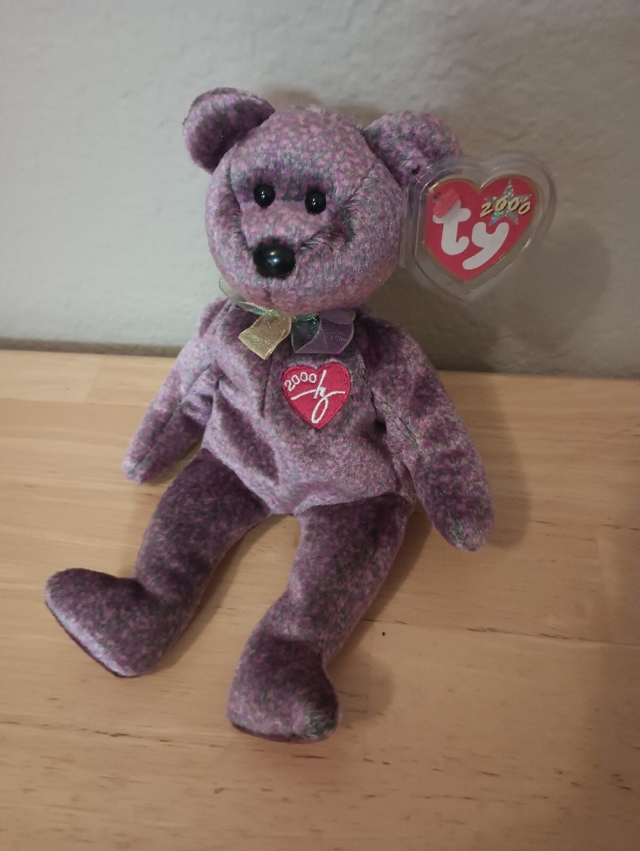 TY BEANIE BABIES 2000 ANNUAL SIGNATURE BEAR SHORT PRODUCTION RUN